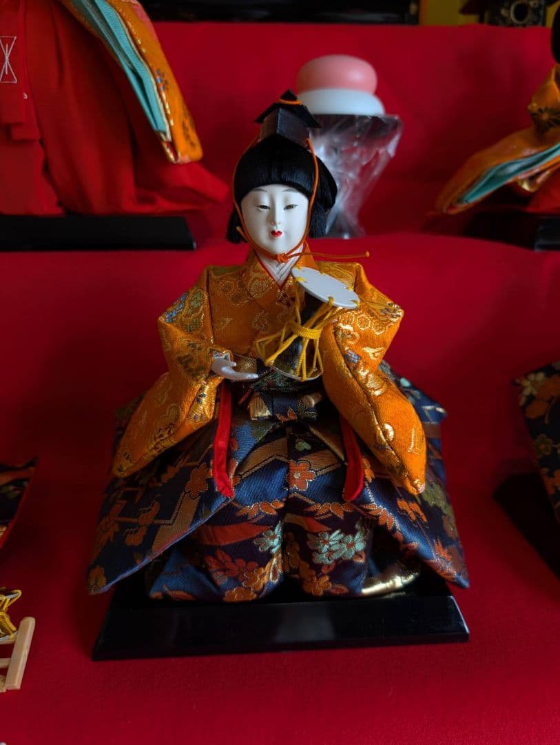 送料込【3出品全て落札必須 3/3】ひな人形 7段 15人飾り 40号（人形）