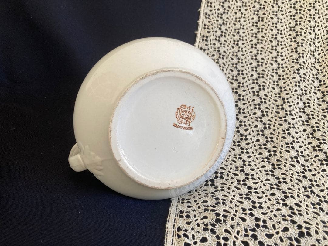 フランスアンティーク ショワジールロワ窯 レリーフ 大きめピッチャー