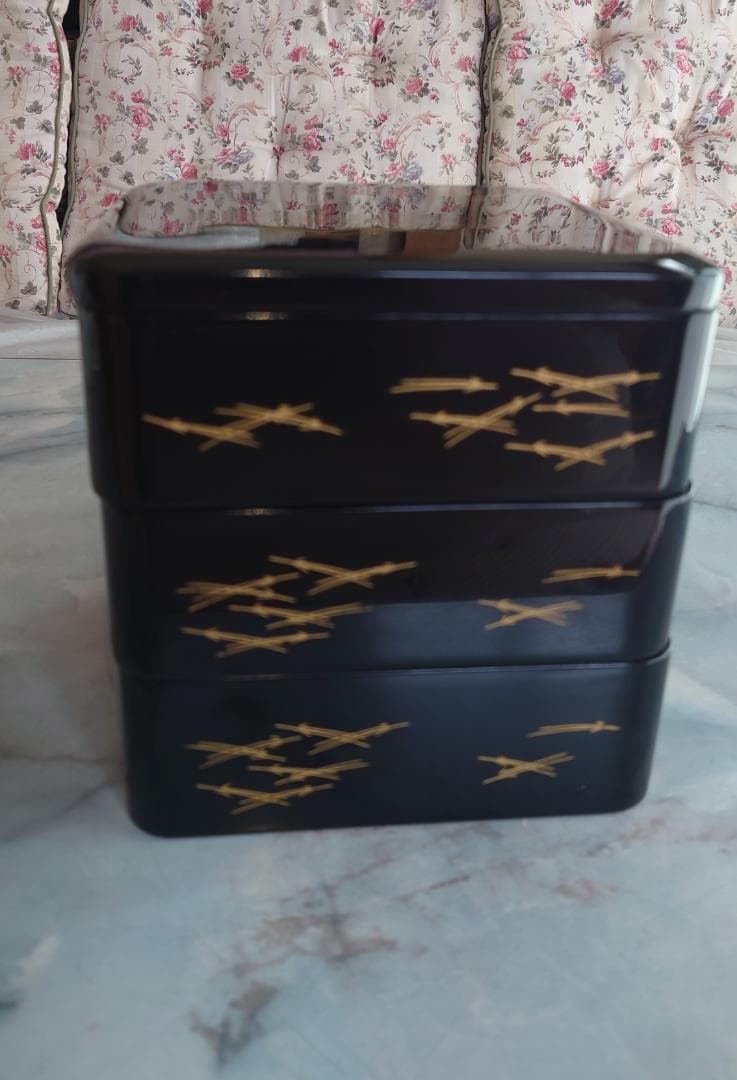 輪島塗　重箱　三段お重　稲忠製　伝統工芸品