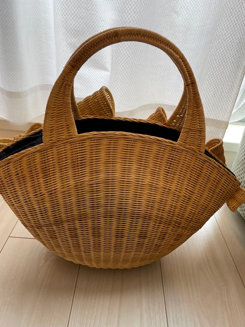 アナトリエ　カゴバッグ　リボン