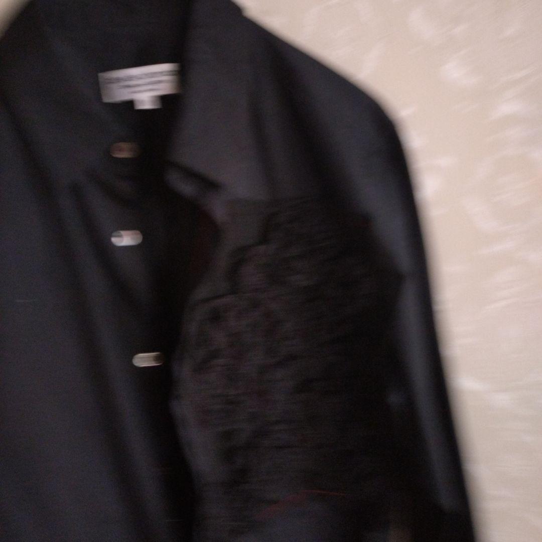 コムデギャルソンrobe 黒 長袖シャツ 胸にニットの花モチーフ