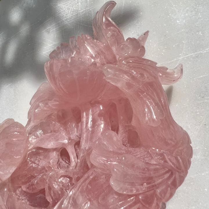ローズクォーツ 鳳凰/牡丹