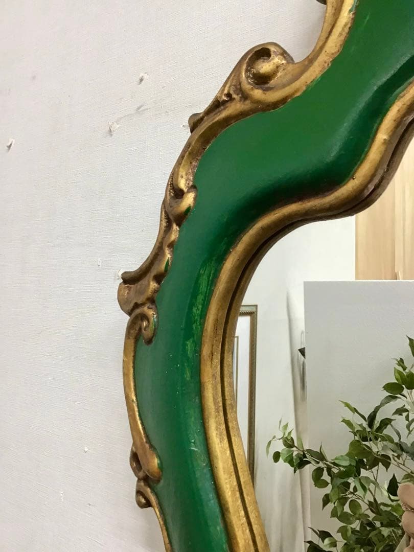 MERU☆管865☆イタリア製☆アンティーク☆壁掛け☆ウォールミラー☆鏡