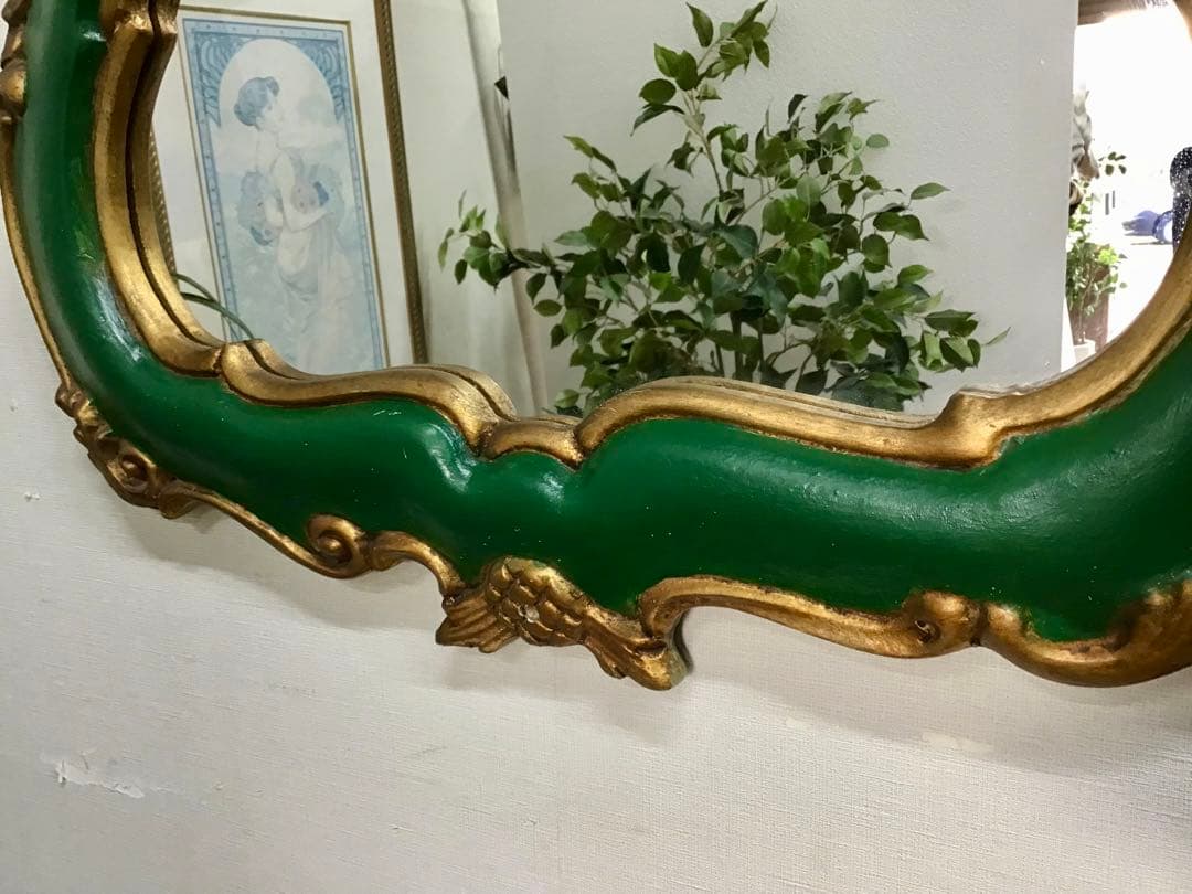 MERU☆管865☆イタリア製☆アンティーク☆壁掛け☆ウォールミラー☆鏡