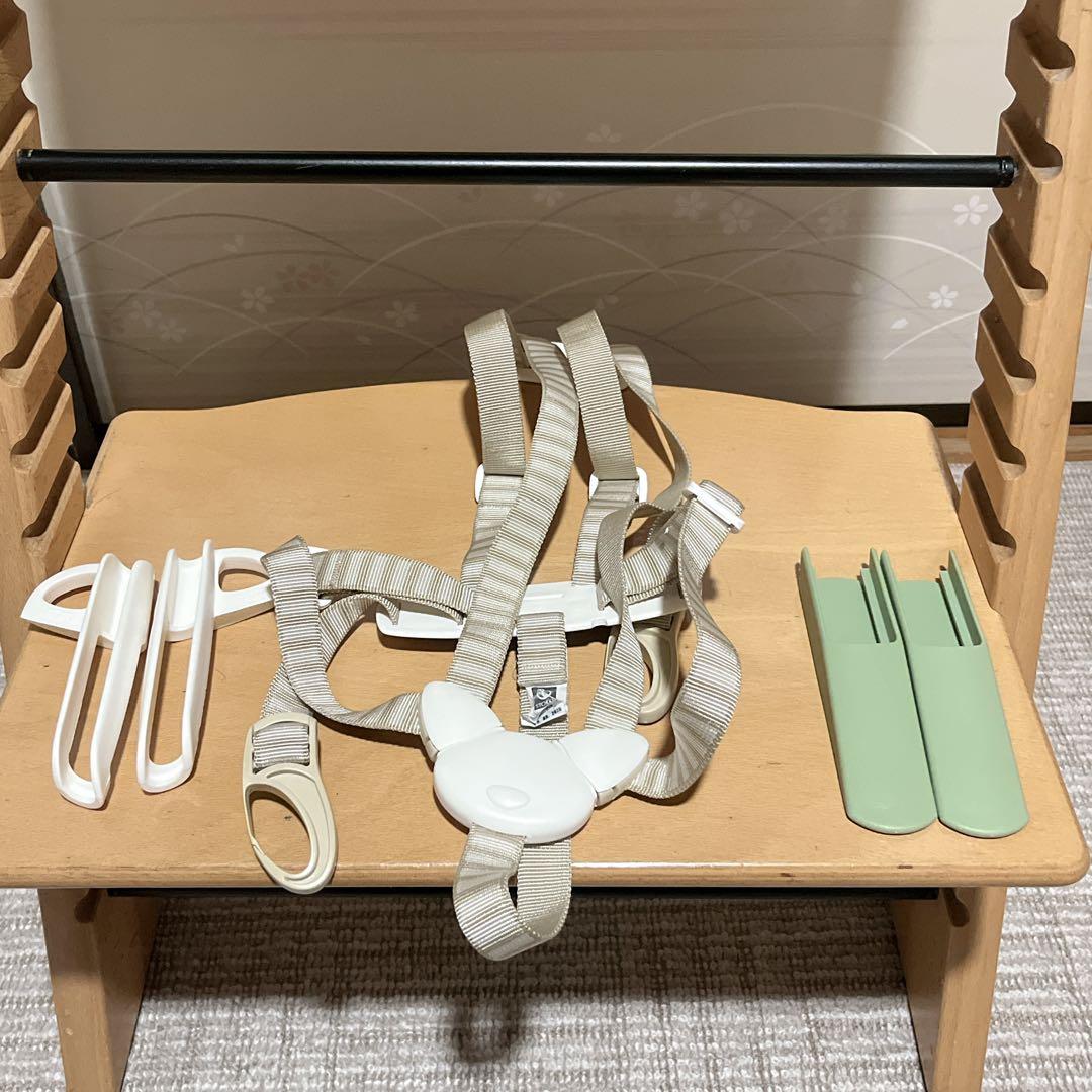 ストッケ　トリップトラップ　ナチュラル　ベビーセット&ハーネス付