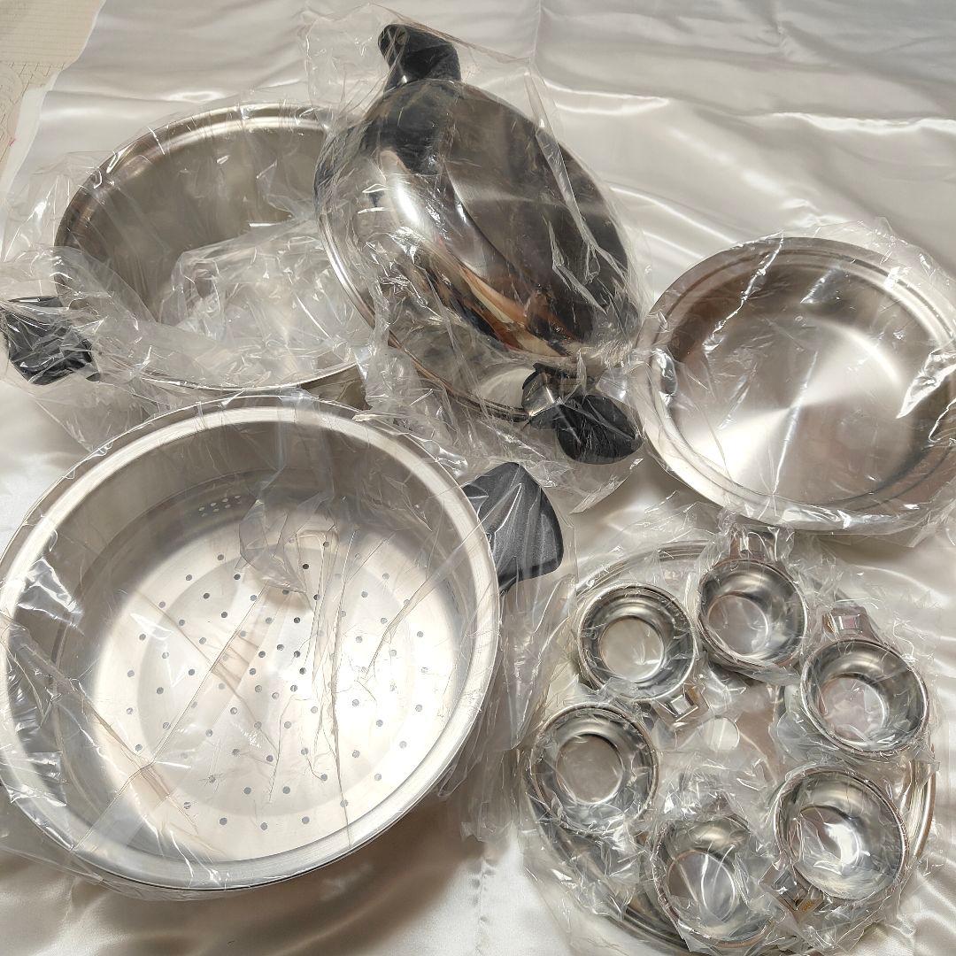 ★未使用品★アムウェイ クイーンクック6L シチューパンセット 万能カップ6個