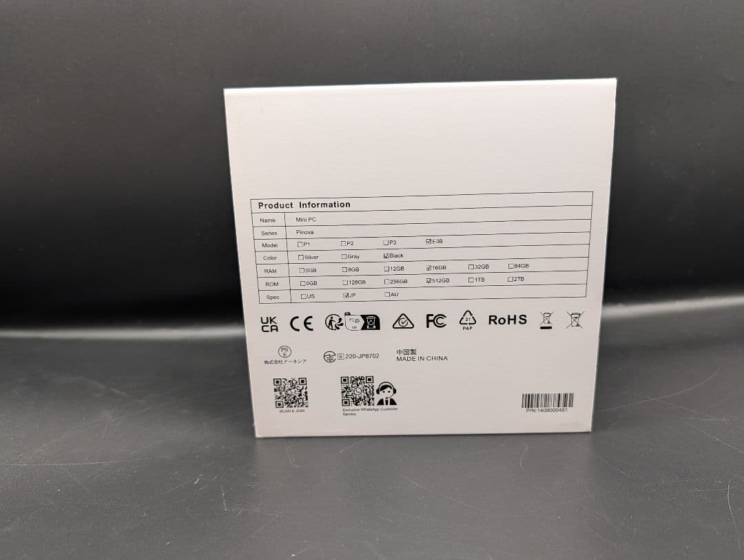 NIPOGI E3B Ryzen7 5825U 16GB 512GB ミニP C