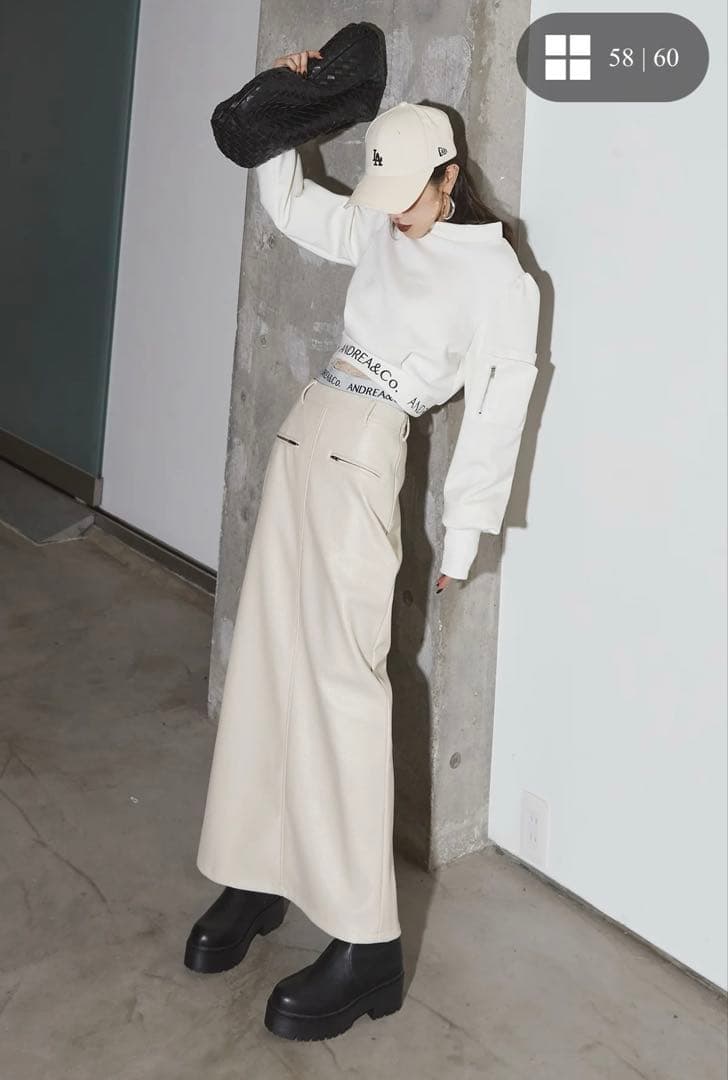 Andrea&Co アンドレアアンドコー　ロゴMA-1プルオーバー