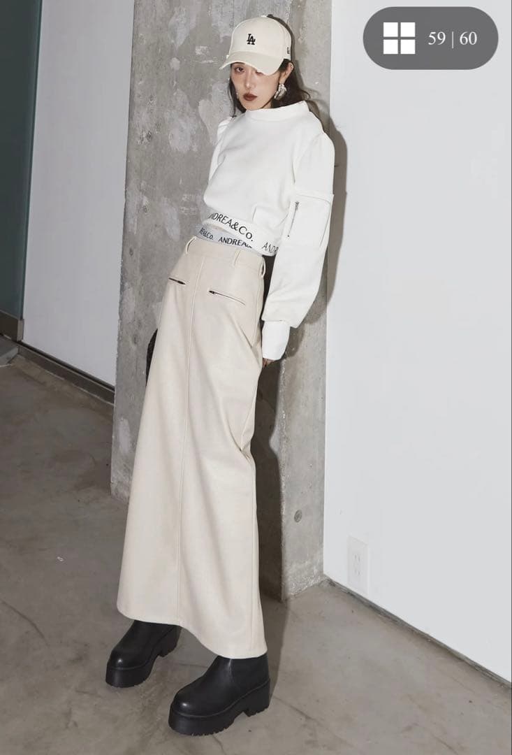 Andrea&Co アンドレアアンドコー　ロゴMA-1プルオーバー