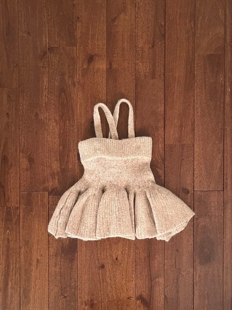 MABLI フリルスカート 4Y ベージュ系コンフェッティ