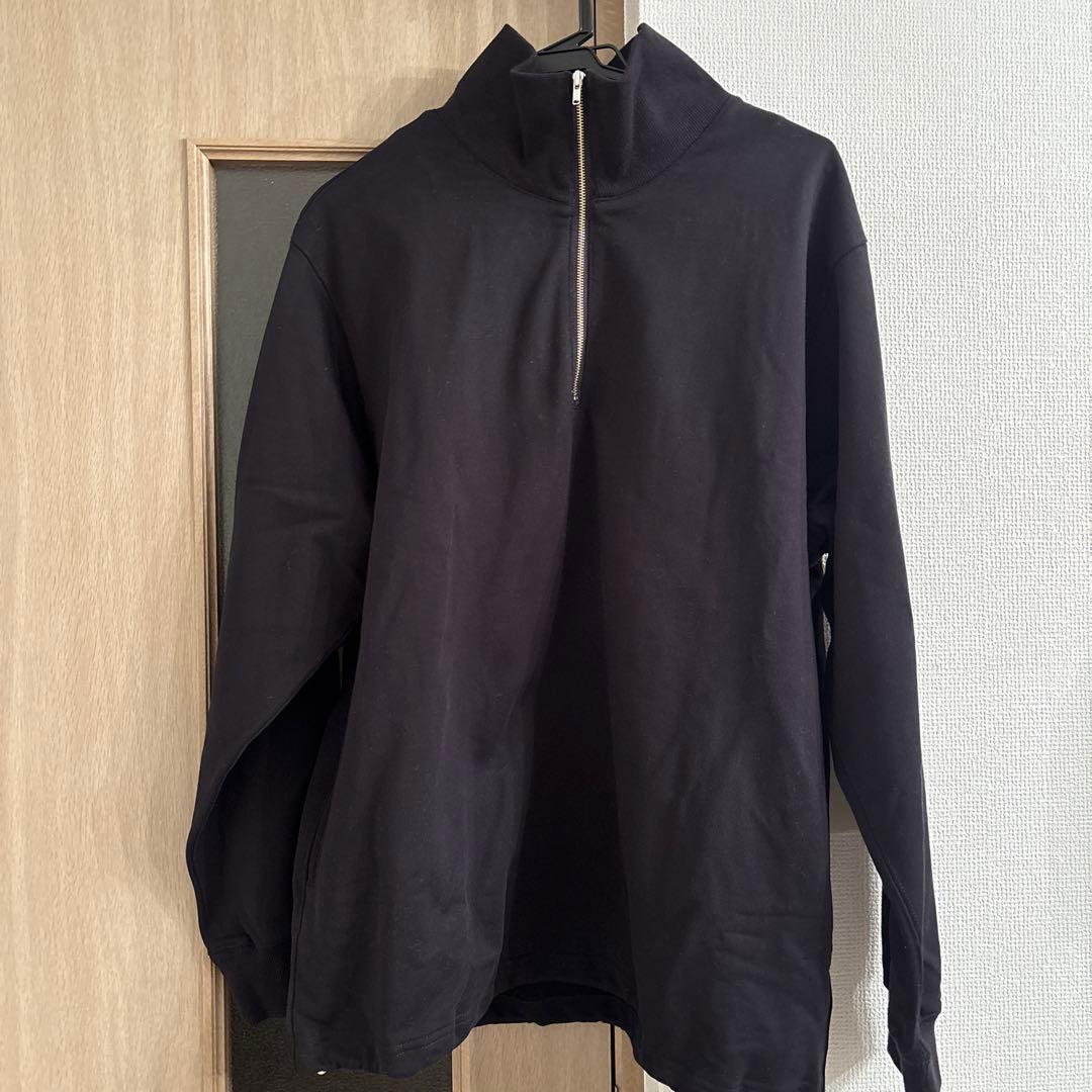 ハーフジップスウェット