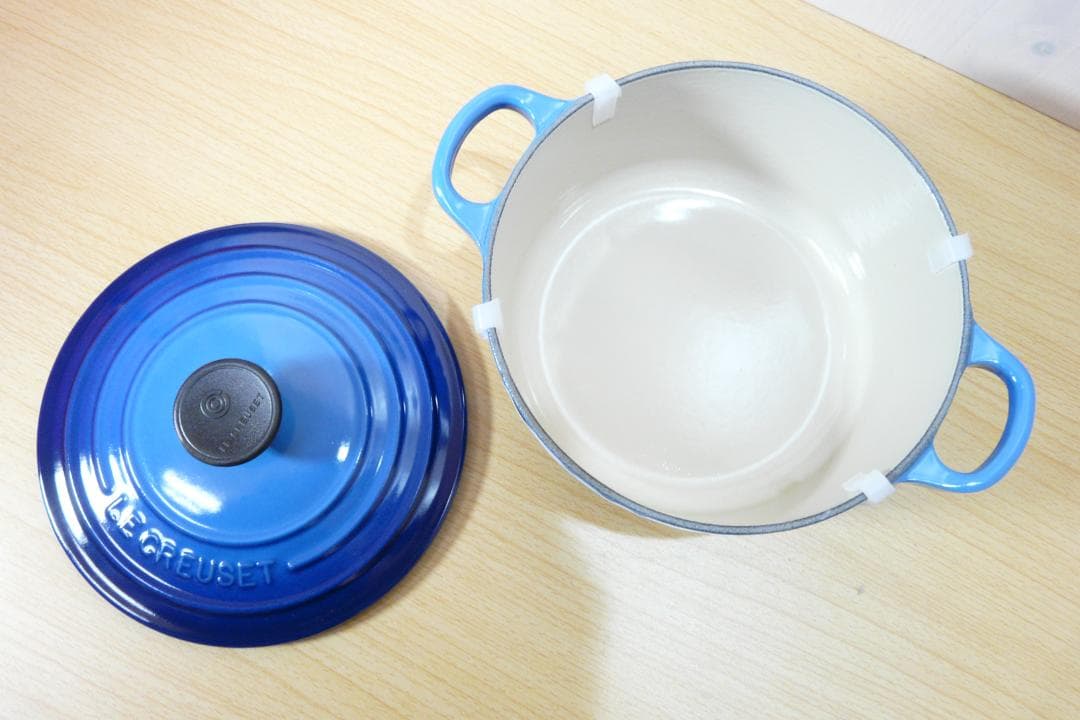 LE CREUSET ココット・ロンド 18cm アザーブルー 両手鍋②