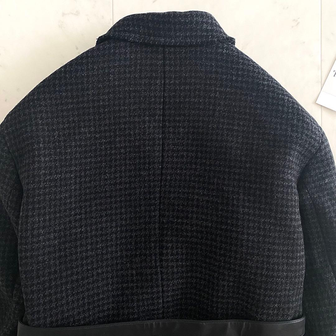 新品タグ付きサードマガジン 雑誌多数掲載モデル ハウンドトゥースジャケットコート