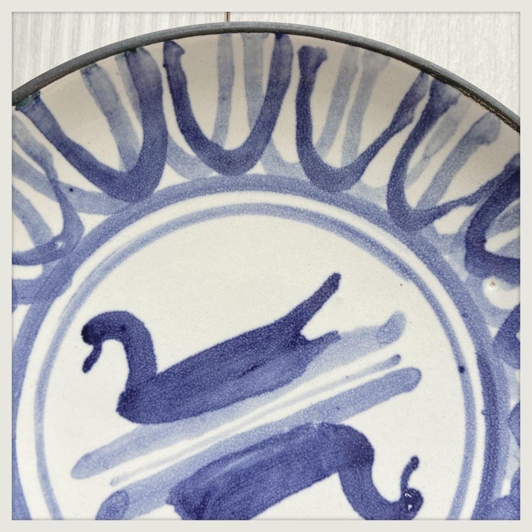 英国ヴィンテージ　RyePottery Wally Coll作　小鳥小皿x6枚組