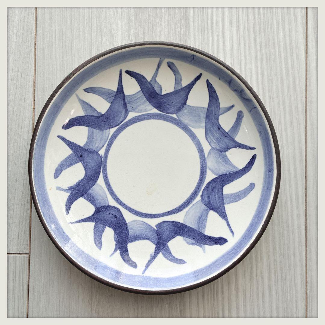 英国ヴィンテージ　RyePottery Wally Coll作　小鳥小皿x6枚組