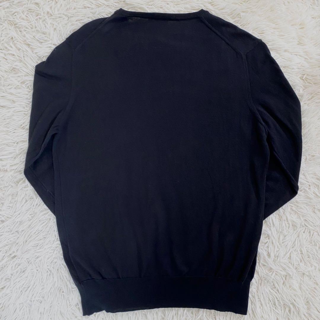 【美品】イタリア製 BEAMSf コットンニット ビームスエフ　ブラック　長袖