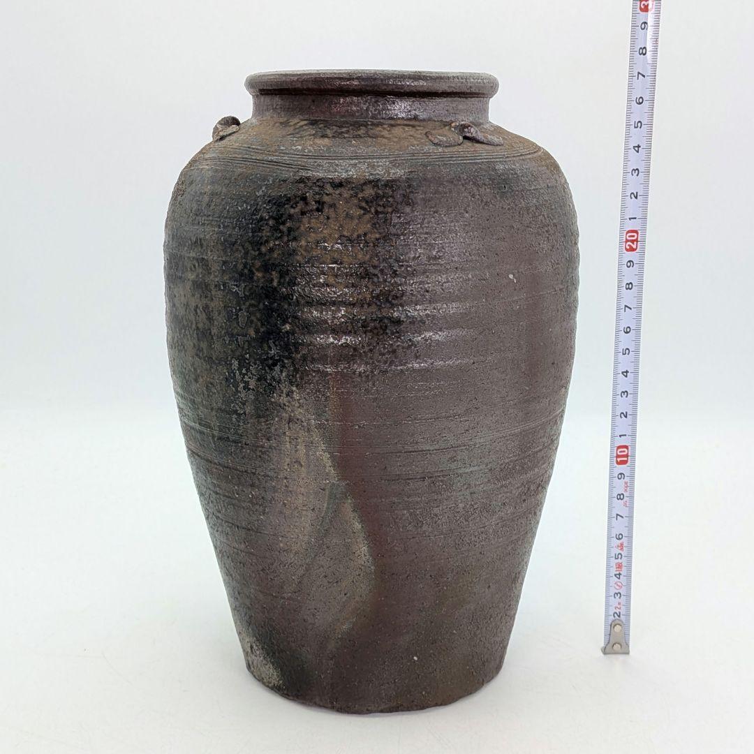 備前焼 三耳壺 三耳壷 花器 フラワーベース つぼ 花瓶 花生 花入 金彩