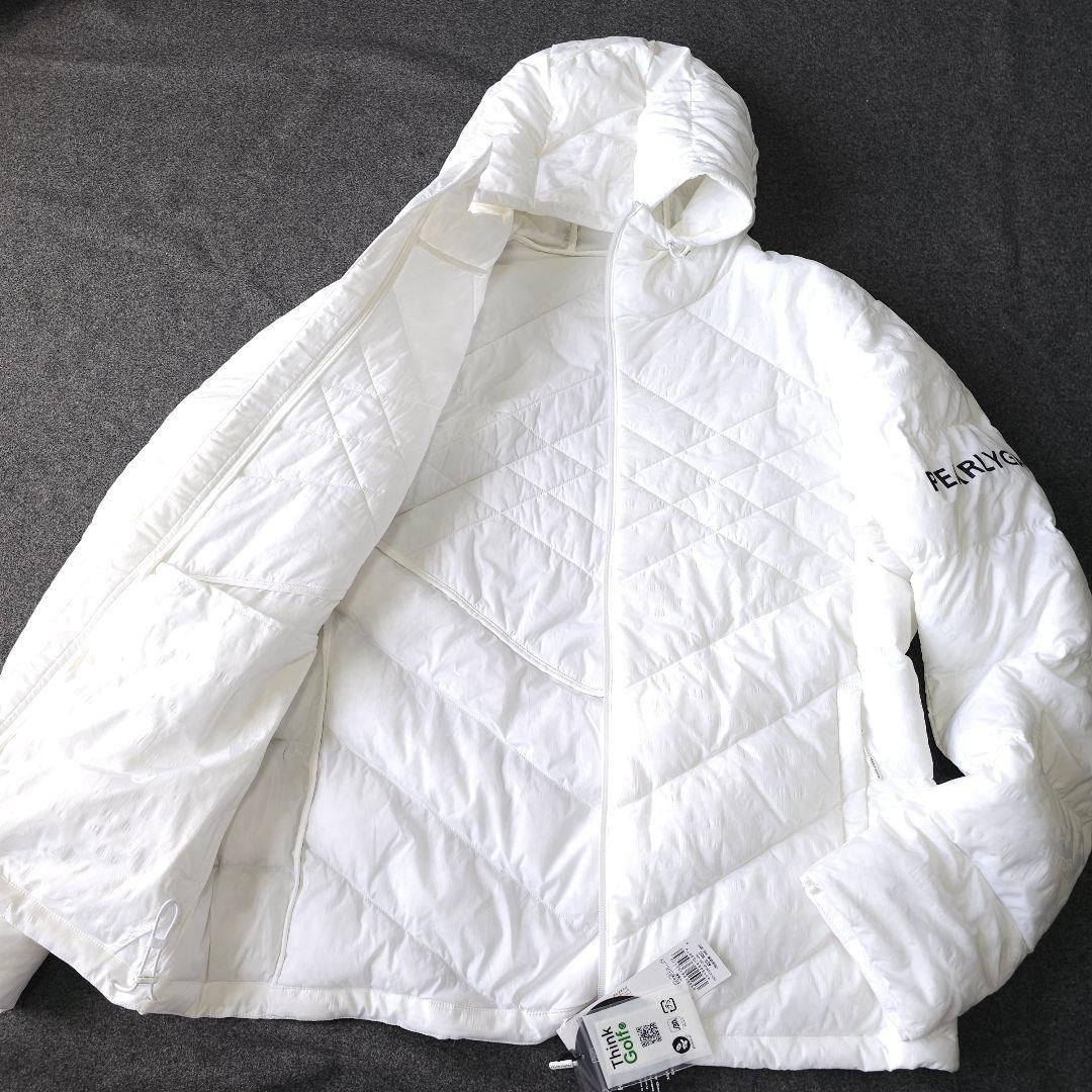 新品パーリーゲイツ】2025年Nyストレッチ中綿フーディブルゾン カモフラ白LL