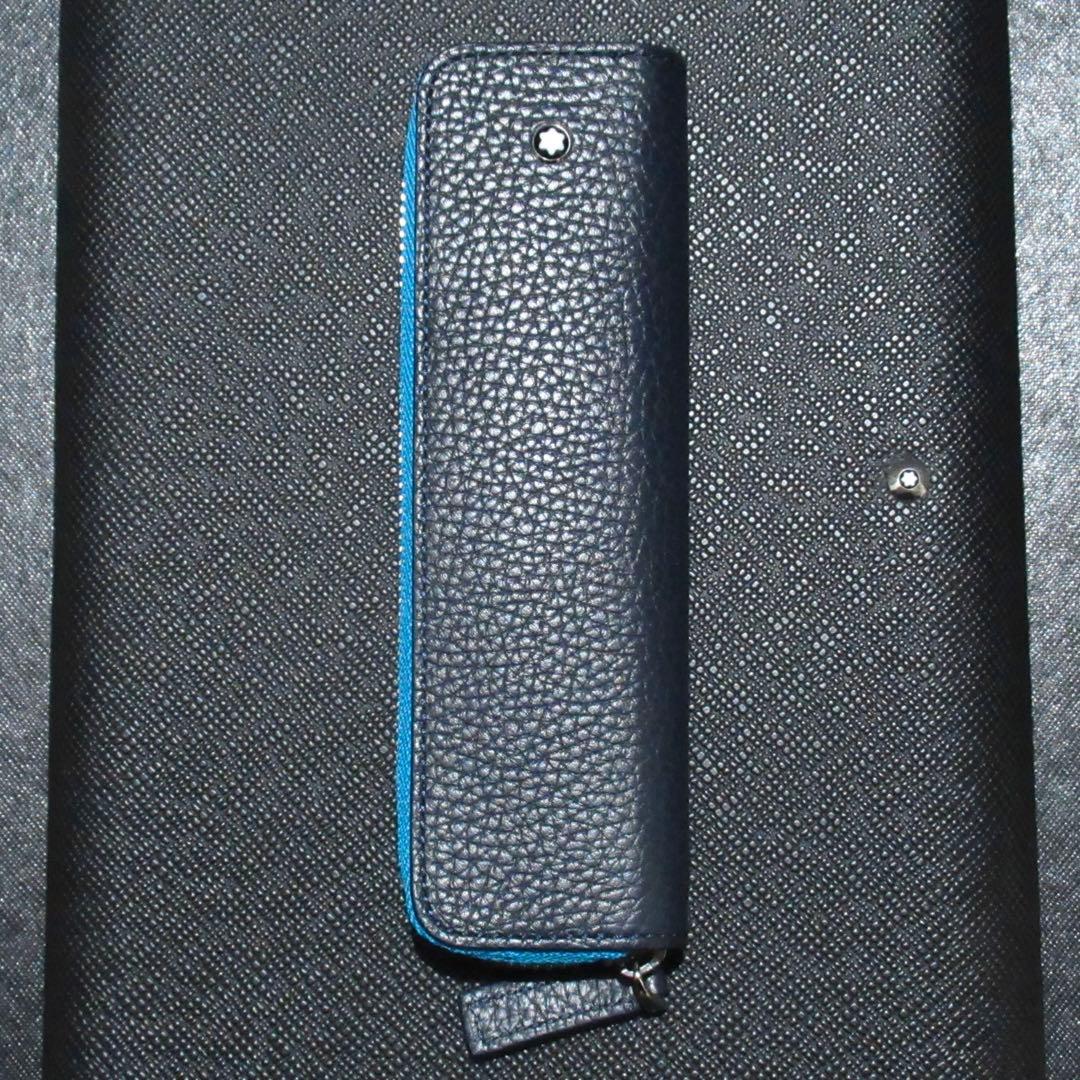 モンブラン ペンケース ペンポーチ ソフトグレイン 1本用 124131
