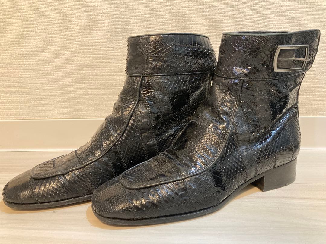 サンローラン　ブーツ　エキゾチックレザー　付属品完備