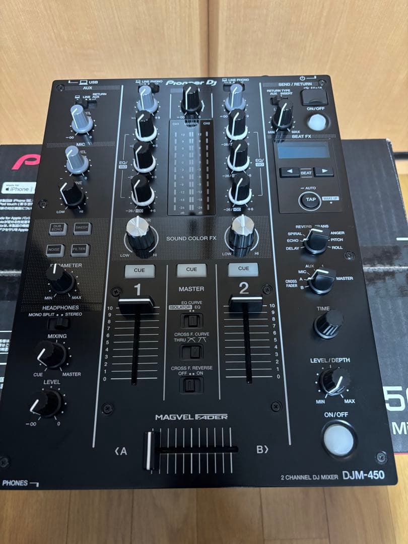 美品　Pioneer DJM-450 24年製　PCスタンド　RCAピン　セット
