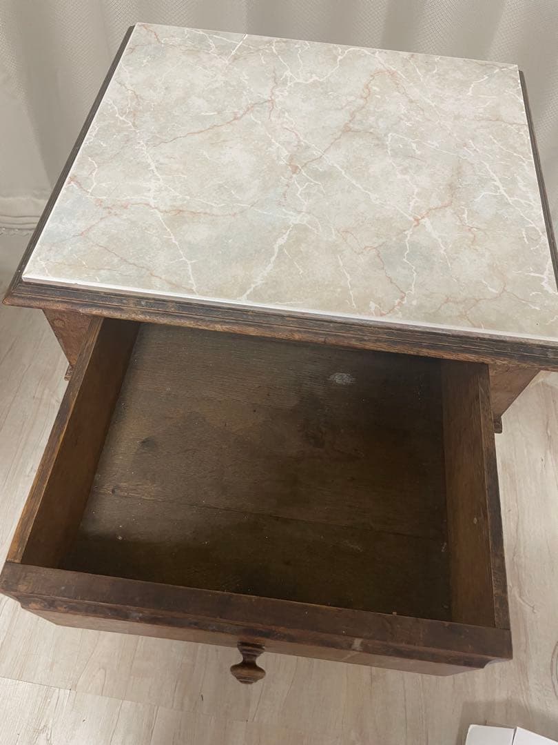 アンティーク　キャビネット　サイドテーブル　大理石　ヴィンテージ