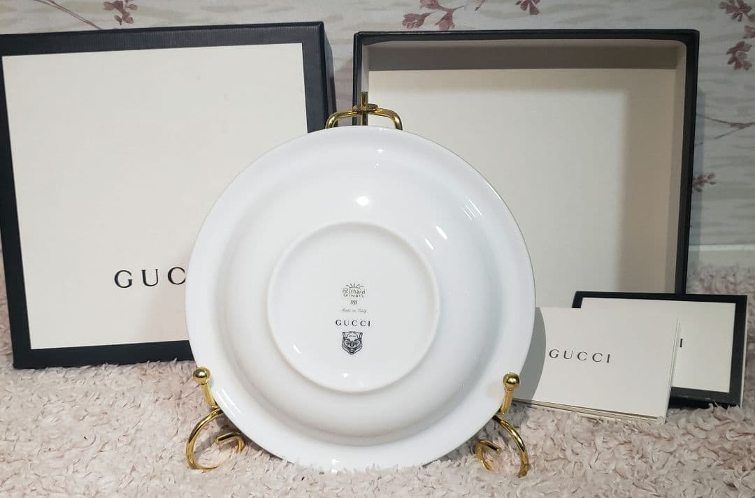 【未使用】GUCCI アッシュトレイ 小物入れ ミスティックキャット ピンク