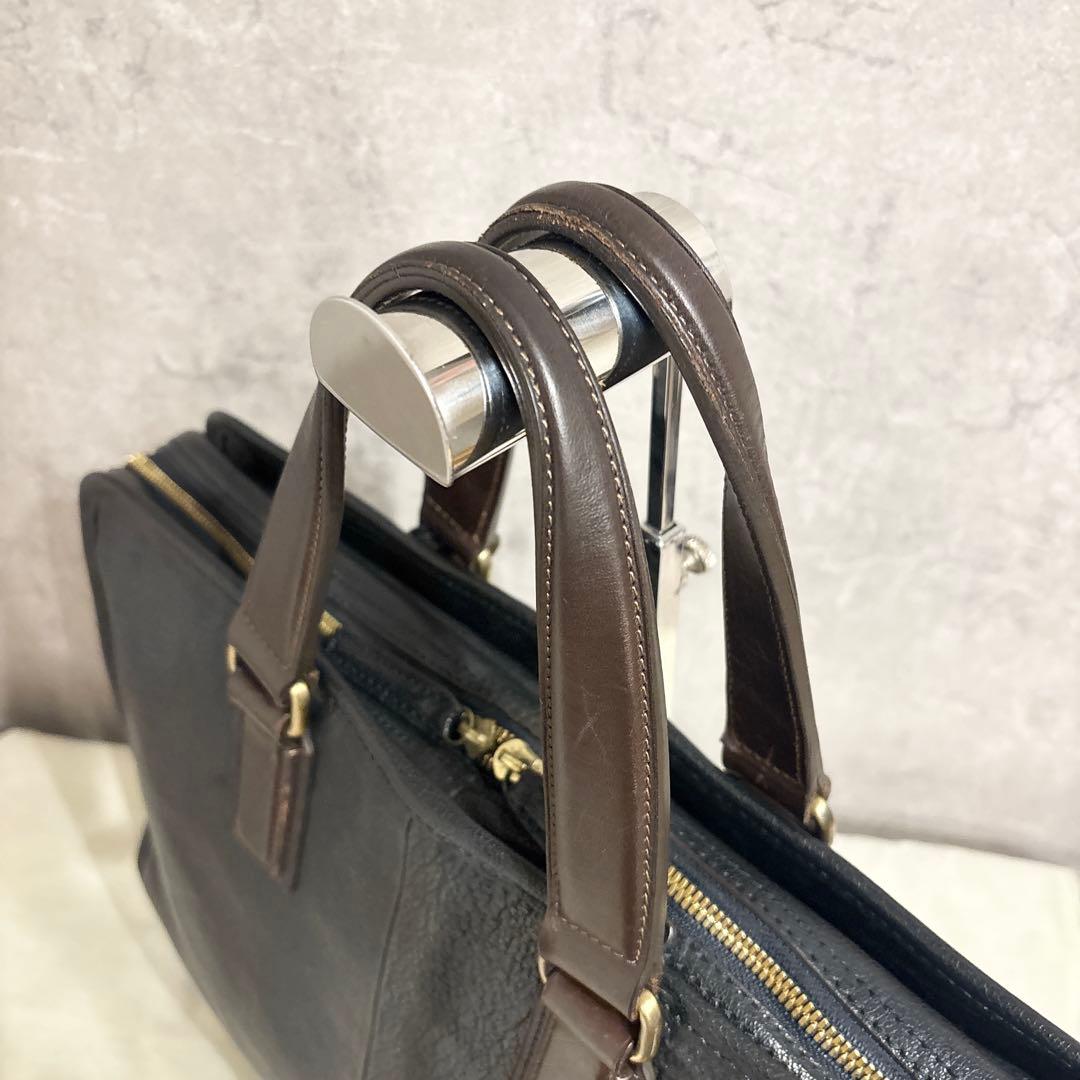 付属品完備 土屋鞄 アルマスバッファロー アーバンネイビー ビジネスバッグ