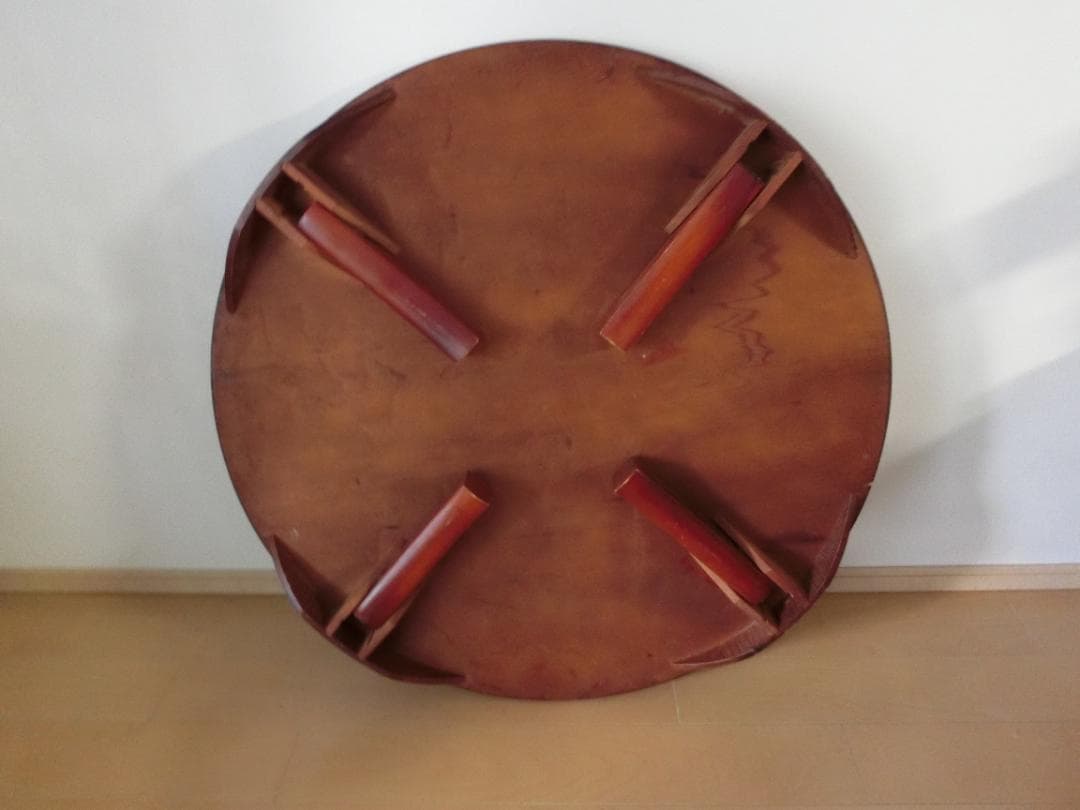 【昭和レトロ】木製ちゃぶ台　特大　折りたたみ