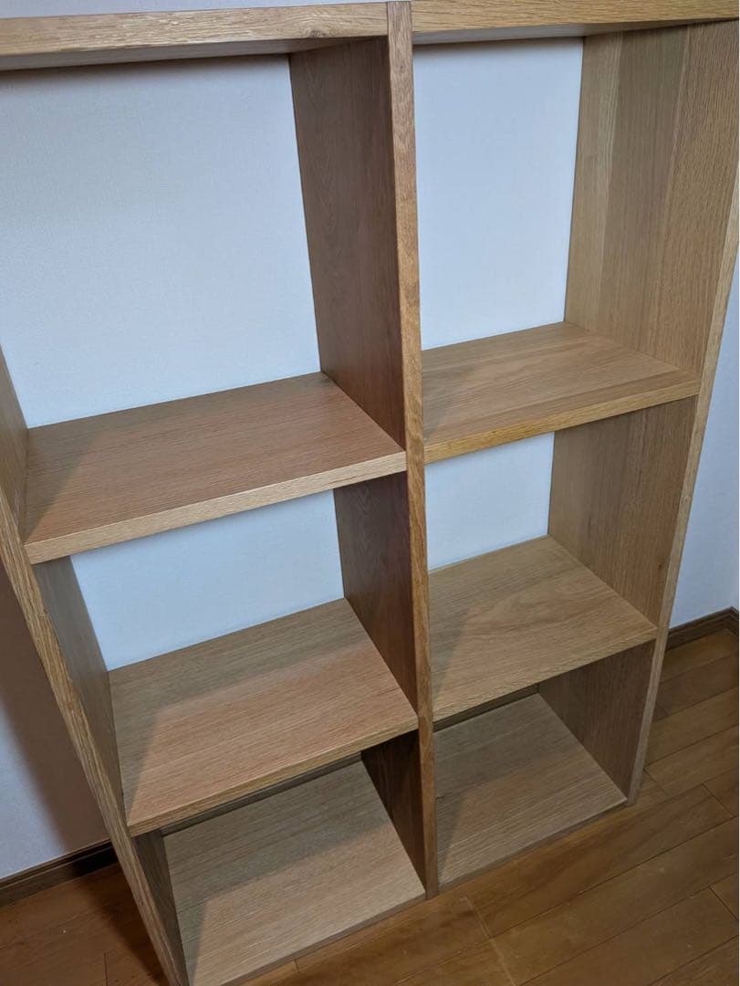 ■送料込■無印 スタッキングシェルフ オーク 木製棚 ラック BOX 家具