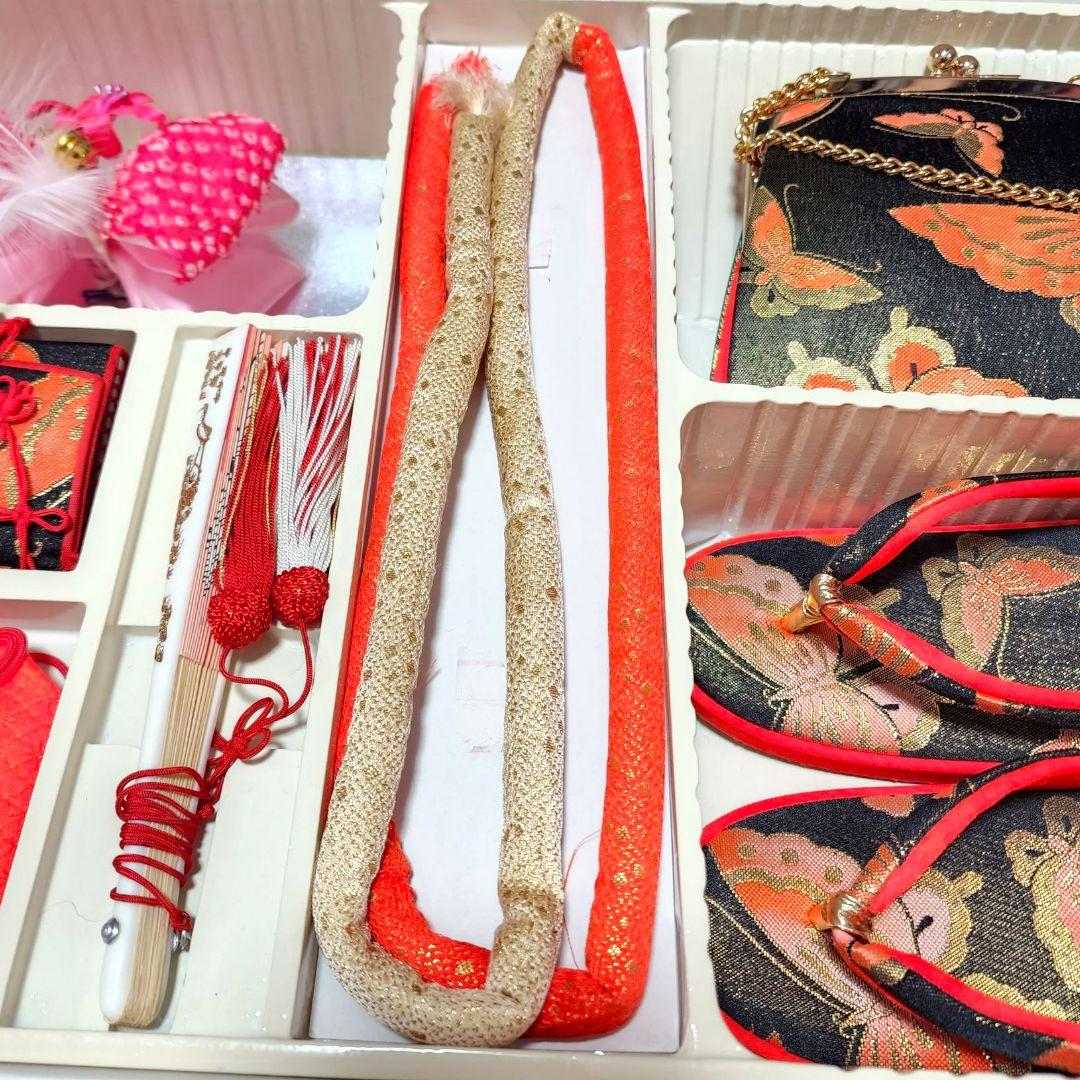 七五三　祝いセット　草履　バック　子供用小物　きもの　帯