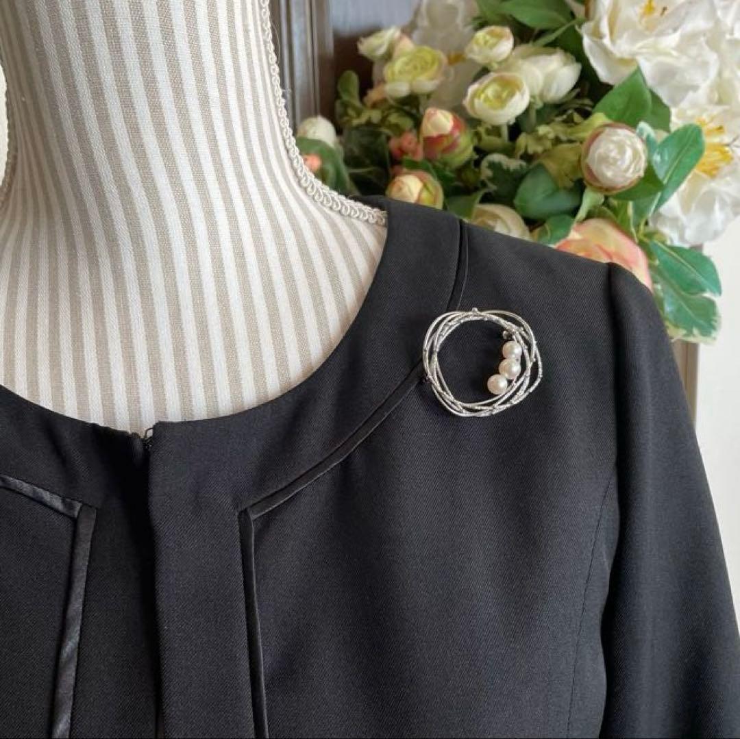 ミキモト　パールブローチ　入学式　卒業式　ブランド　刻印　コサージュ　シルバー製