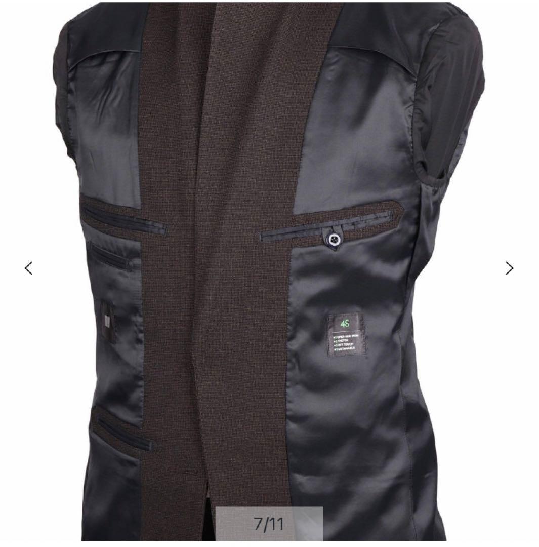 【SALE】スーツセレクト　ダークグレー 2ボタンジャケット スーツ　ベスト付き