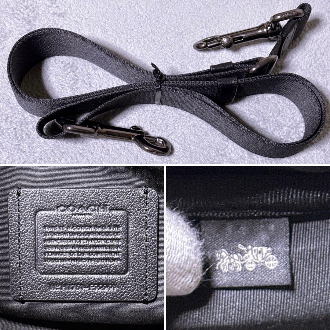 【未使用】coach ビジネスバッグ 3way キャンバス レザー 黒 メンズ