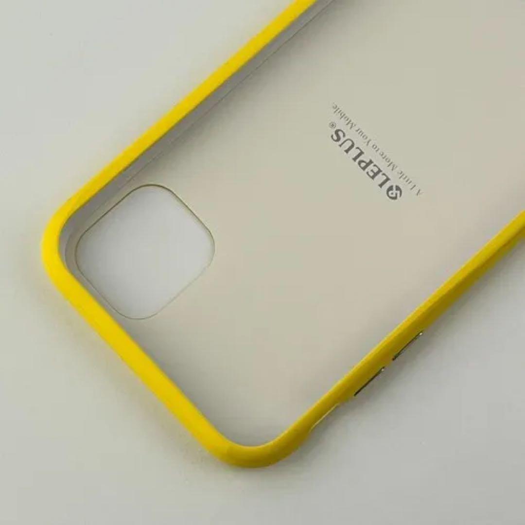 新品 iPhone 11 ガラスハイブリッドケースイエロー スマホケース Y3