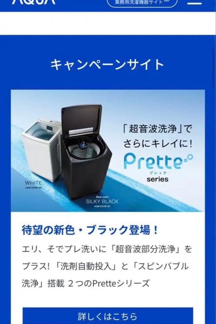 AQUA 縦型洗濯機 12kg AQW-VA12M(W) 本日限定値下げ⭕️