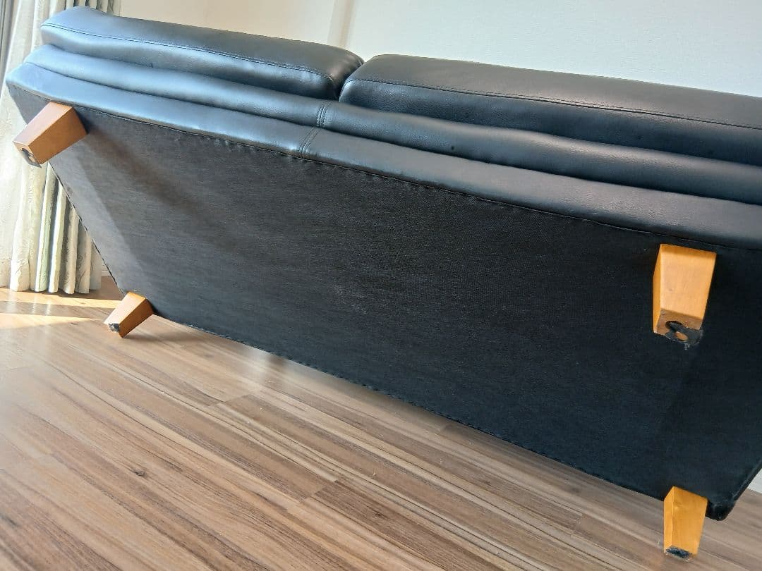 着払い♡NAFCO☆ブラック 2人掛けソファ 183cm