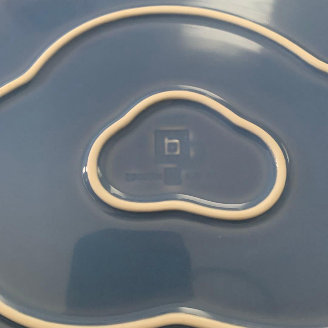 未使用　白山陶器 フリープレート 雲形 ディナープレート 青　5枚セット