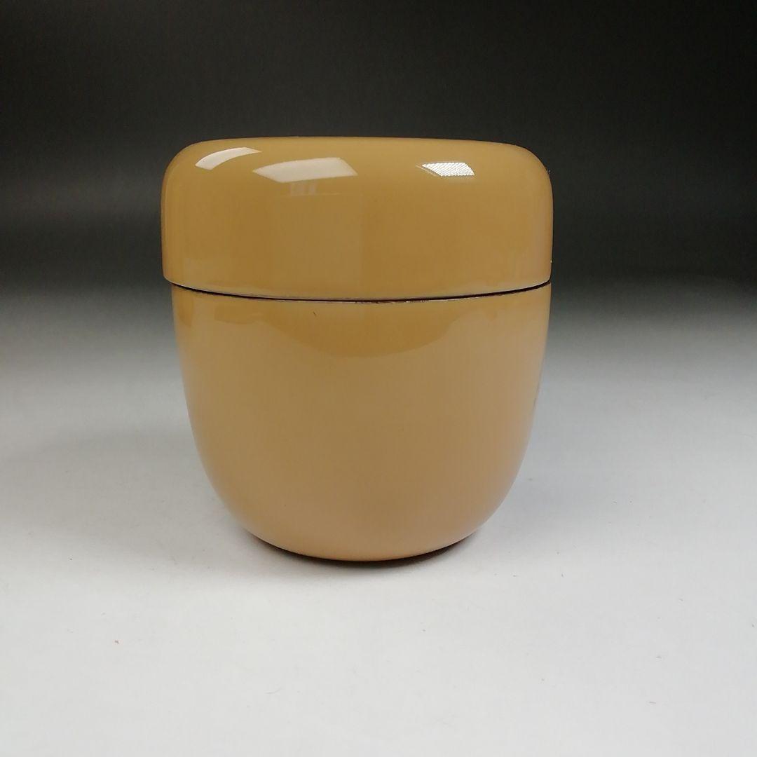 Ｔ９９８　棗　『白塗』『しだれ桜蒔絵』『中棗』『大下宗香 作』　共箱　茶道具