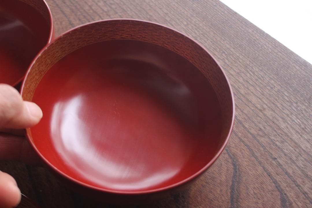 時代逸品！上質朱漆に極上松葉蒔絵の映えるお椀2点（検輪島塗雑煮椀煮物椀
