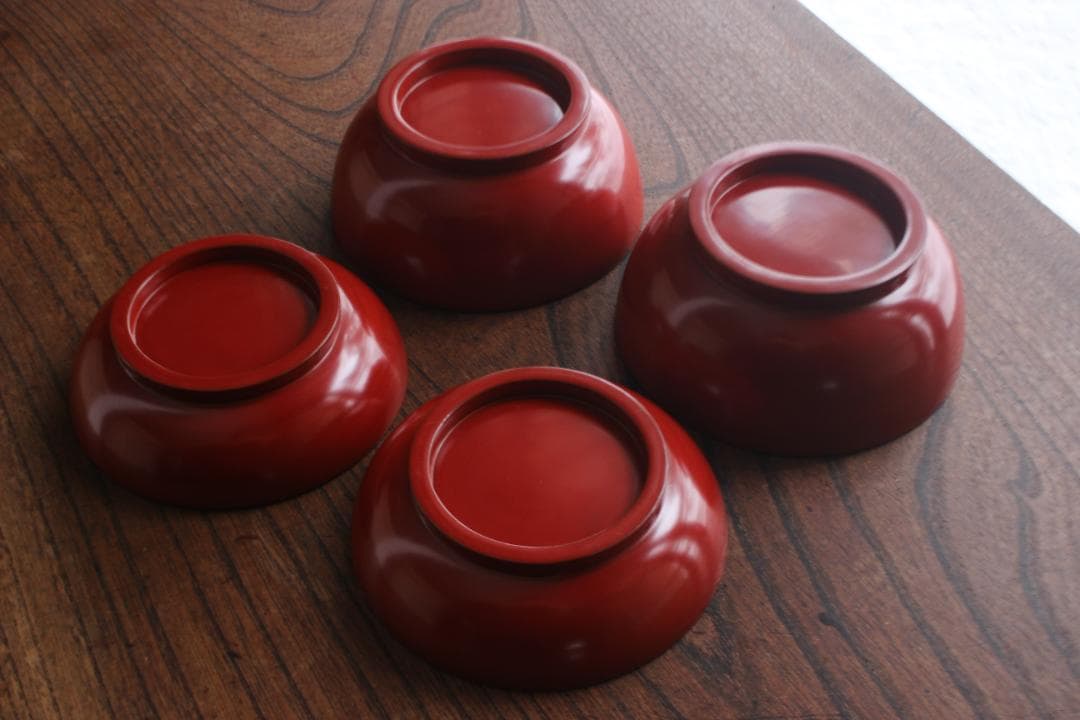 時代逸品！上質朱漆に極上松葉蒔絵の映えるお椀2点（検輪島塗雑煮椀煮物椀