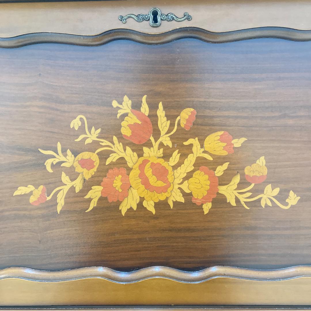 イタリア キャビネット 飾り棚 コンソール チェスト　象嵌細工