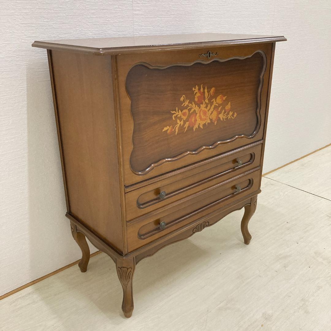 イタリア キャビネット 飾り棚 コンソール チェスト　象嵌細工