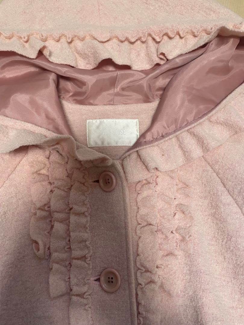 ピンクハウス　フリル付き　ピンク　ケープ　コート