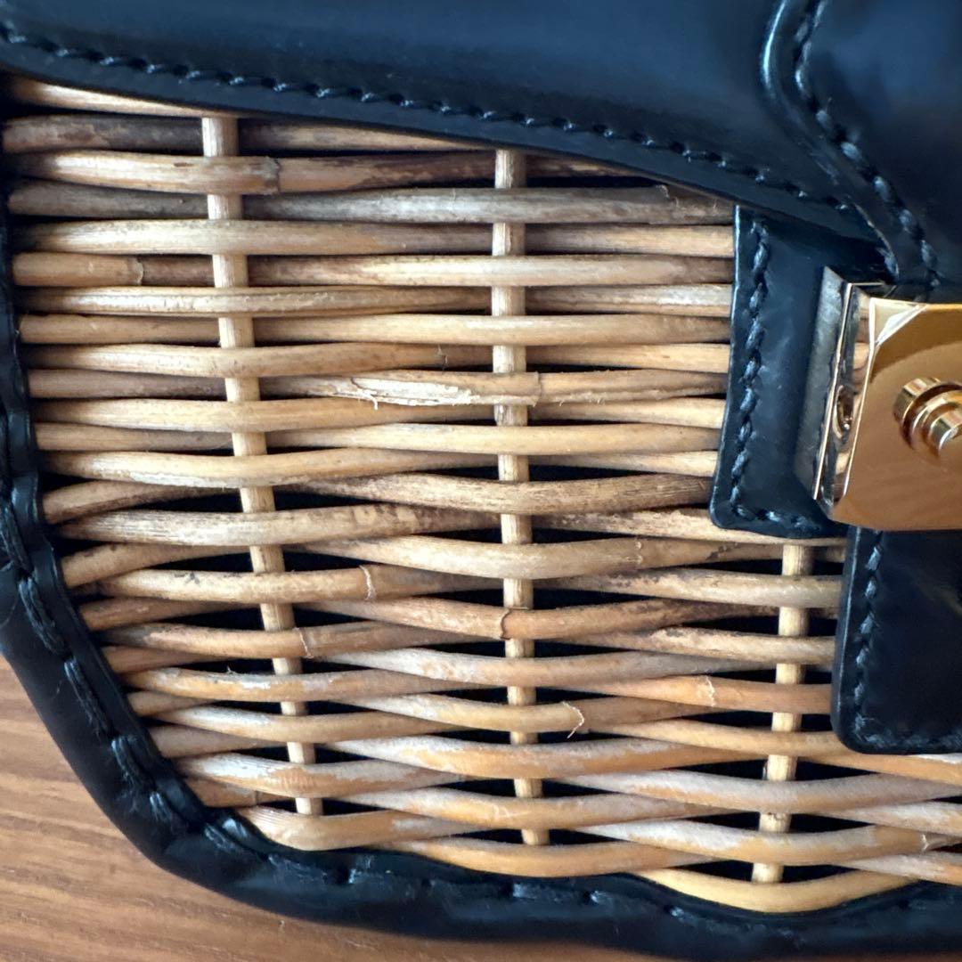 【美品】ebagos エバゴス　2way ショルダーバッグ　カーフレザー×紅藤