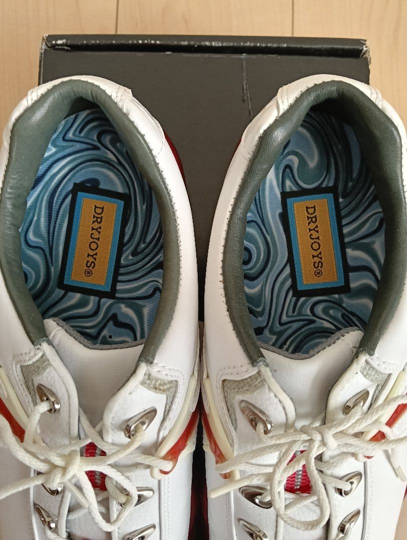 FootJoy ゴルフシューズ DRYJOYS ホワイト/レッド　25.5cm