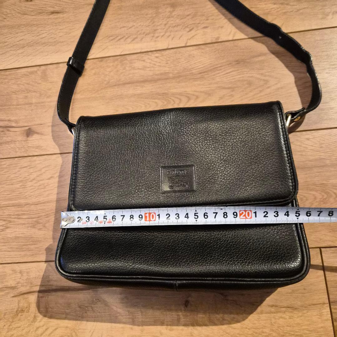 Burberry 黒 レザー ショルダーバッグ