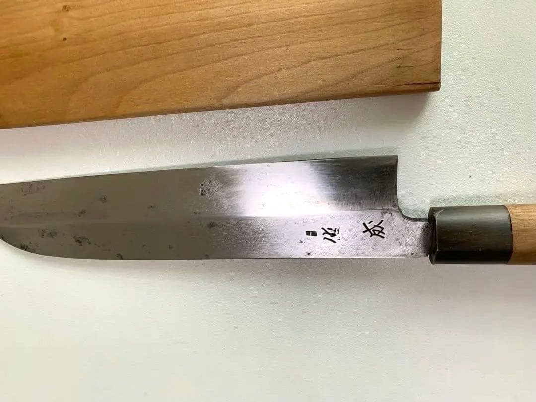 ★高級　純日本鋼包丁★佑成（スケナリ）★鎌型薄刃庖丁★