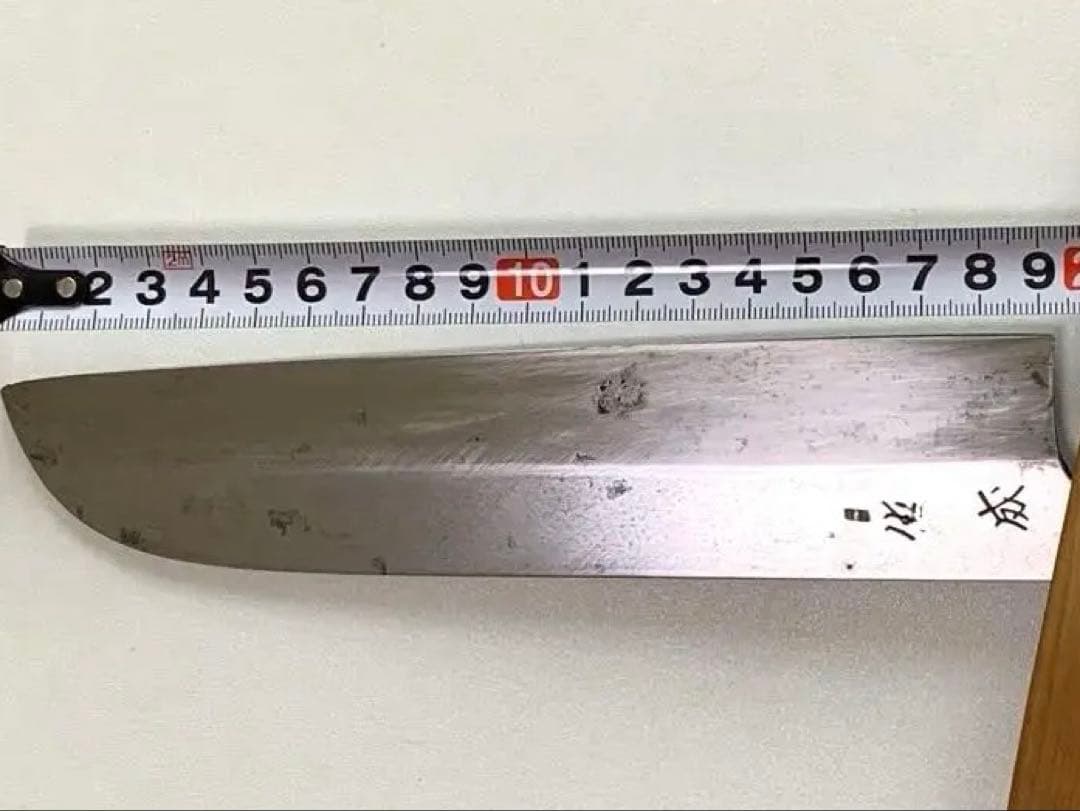 ★高級　純日本鋼包丁★佑成（スケナリ）★鎌型薄刃庖丁★