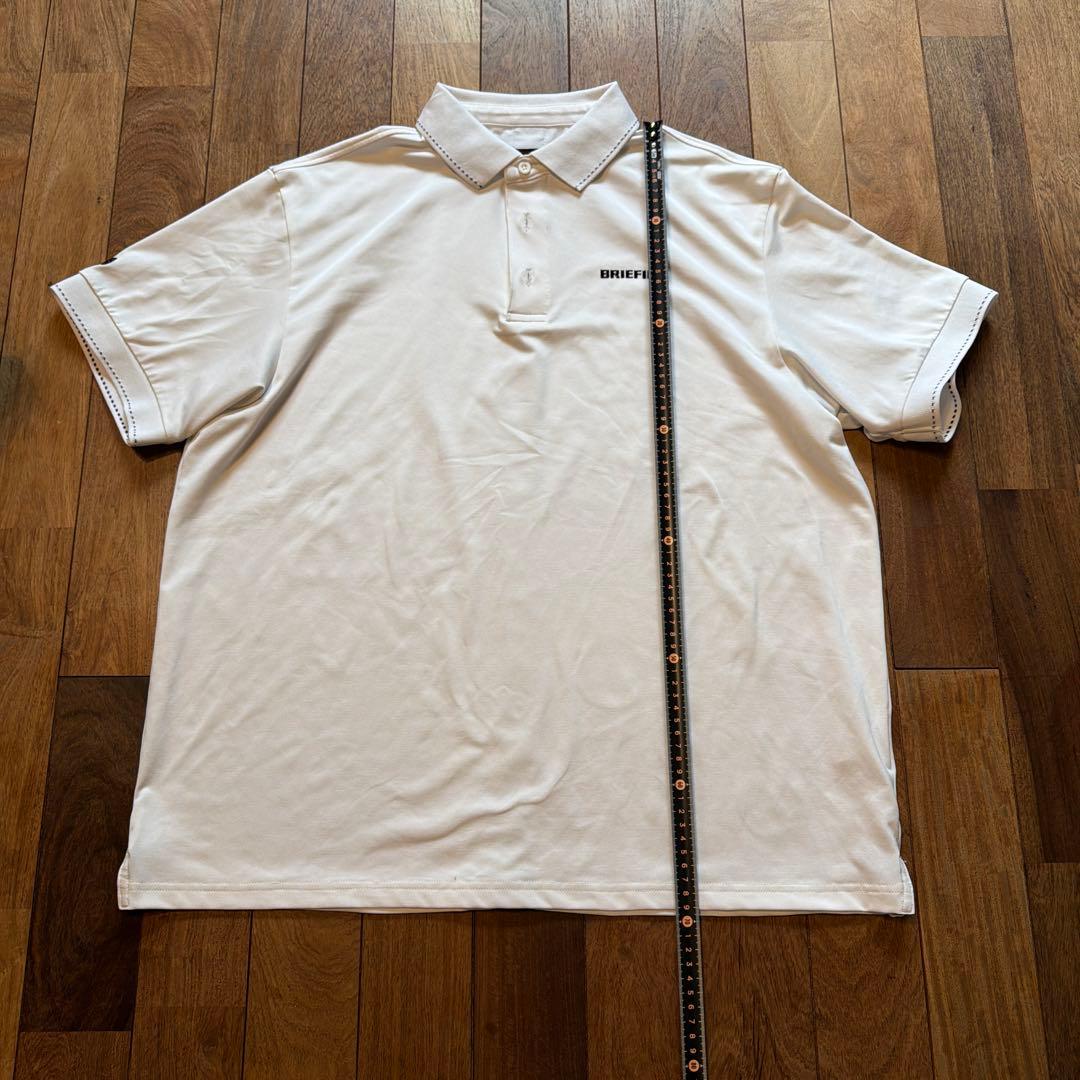 BRIEFING ホワイト ポロシャツ　L